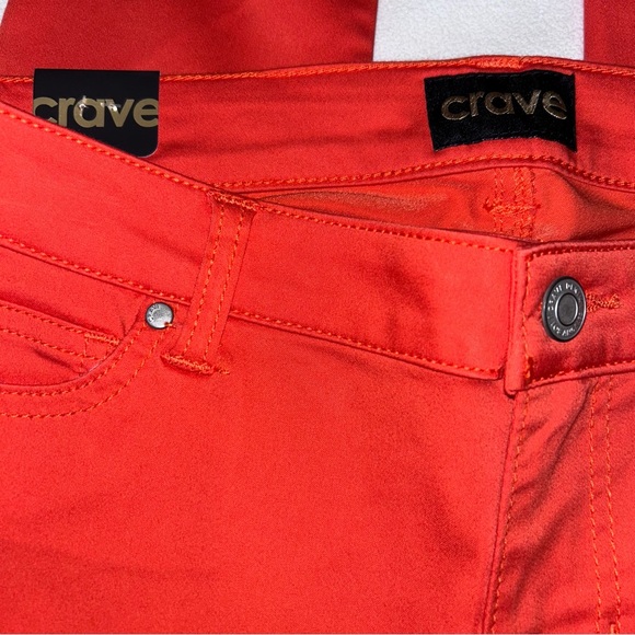 Red Mid Rise Ankle Skinny Jeans - Picture 5 of 9